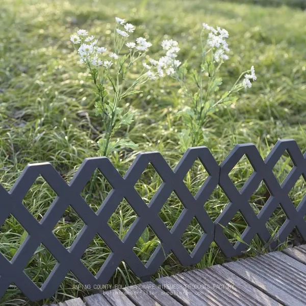 Black Landscape Path Fence Plastic Simulation Lawn Edging Border Outdoor Barrier Garden Decorative Eco-Friendly BOLI