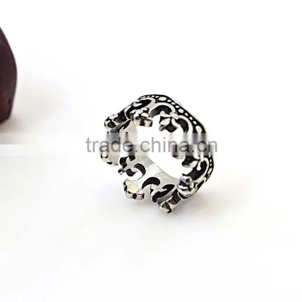 Crown Shaped 316l Stainless Steel Mens Rings Jewelry photo-3