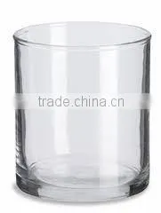 clear glass candle holder