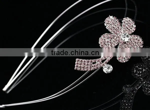 Wholesale Elegant Diamond Flower Headband Hairband For Women Fashion Korean Hair Accessories photo-2