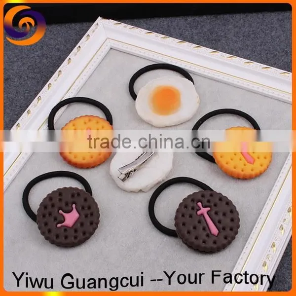 Simulation Omelette Biscuit Elastic Hair Band photo-2
