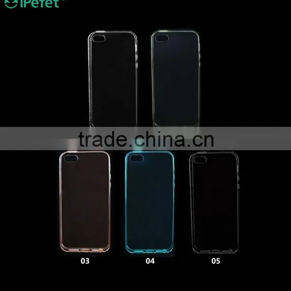 Colorful Bumper Clear Back Cover Soft Flexible TPU Phone Case For IPhone 5/se