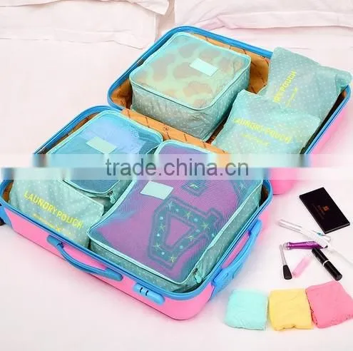 6PCS/Set High Quality Mesh Bag Travel Bags Women photo-3