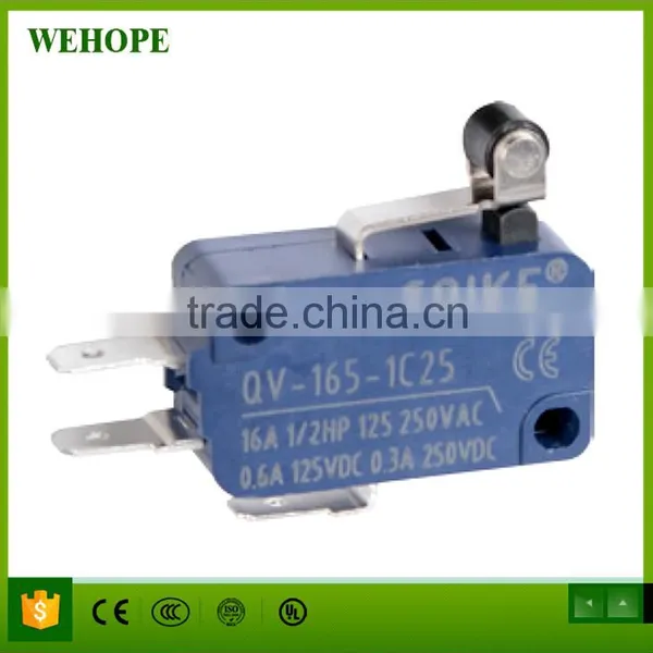 Pushbutton type QV-16 micro switch,micro switch t125 5e4