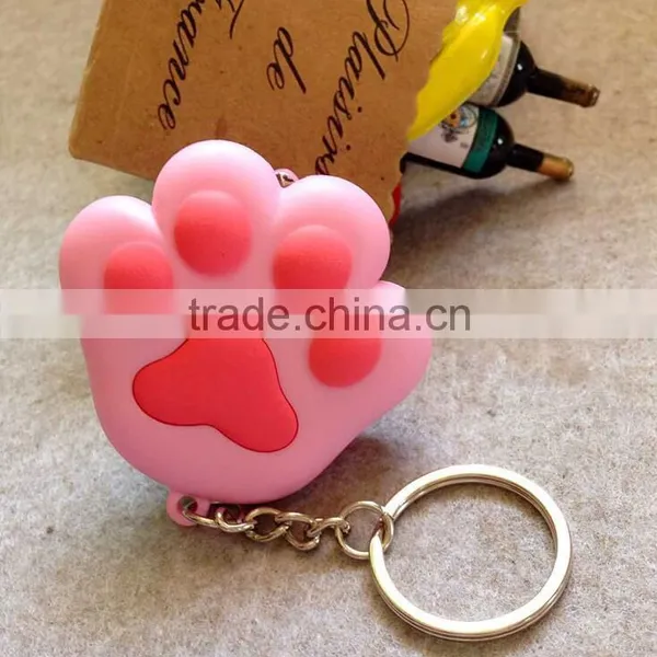 New Arrive Lovely Cat Claw LED Lights Sound Key Chains Cat Meow Gift Bag Accessories Gift for Children photo-5