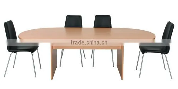 Modern Quarter Round Curved Wooden Movable Office Conference Table(SZ-MT118-1) photo-5