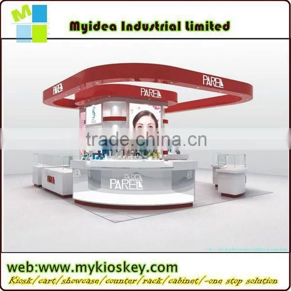 Wood Glass Cashier Counter With High Power LED Light photo-4