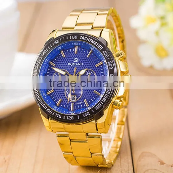 RD09 202 RQMAND Luxury Calendar Men Watches Steel Gold Male Clock Men Military Wristwatch Quartz Sports Watch Relogio Masculino photo-3