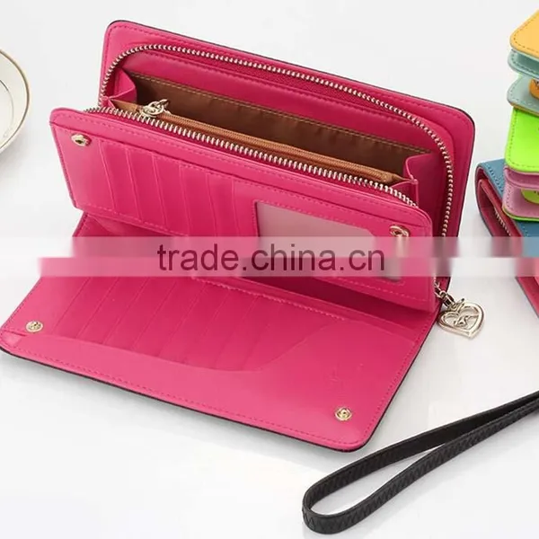 2015 New Design Promotion Pretty pu Leather Rfid Wallet Zipper photo-5