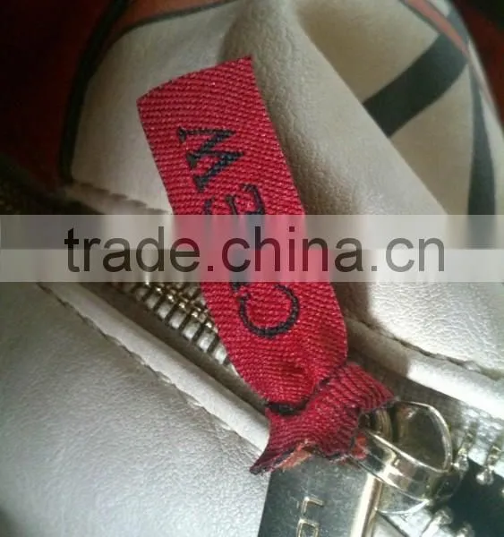 Custom Woven Label Zipper Pull With Customer's Logo photo-2