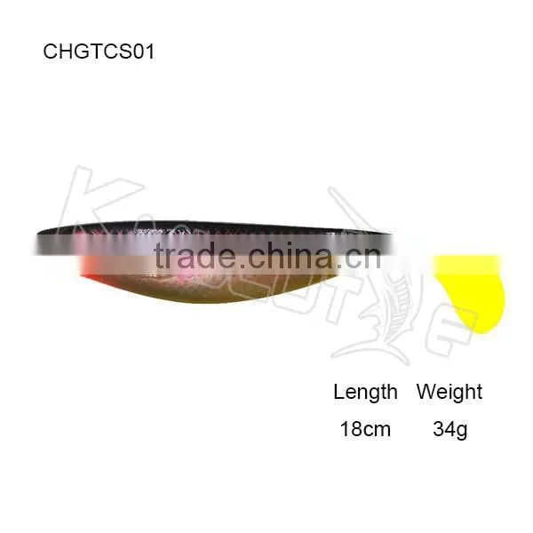 CHGTCS01 PVC Soft Shad Lure Bass Pike Saltwater and Freshwater Soft Fishing Lures