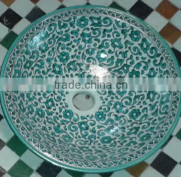 Mosaic Hand Painted Moroccan Wash Sink