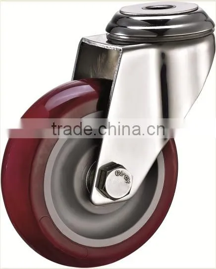 304 Stainless Steel Medium Duty Casters With PU Wheel photo-4
