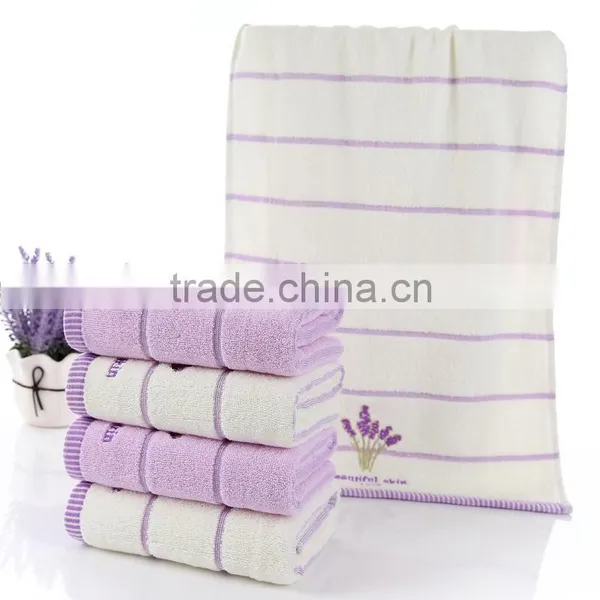 32s2 Lavender Soft Wholesale Cosmetic Cotton Embroidery Towel photo-5