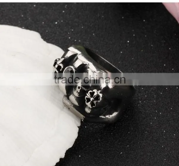 New Products 2016 316L Stainless Steel Terminator Skull Ring for Men photo-4