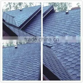 Hexagonal Mosaic Fiberglass Bitumen Roofing Material Asphalt Shingles photo-5