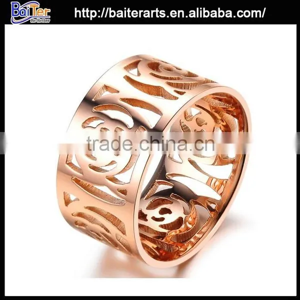 Fashion Men's Titanium Gold Ring ,cheap Gold Ring Designs for Men photo-5