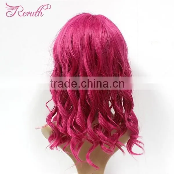 High Quality Factory Price Red Human Hair Wig photo-3