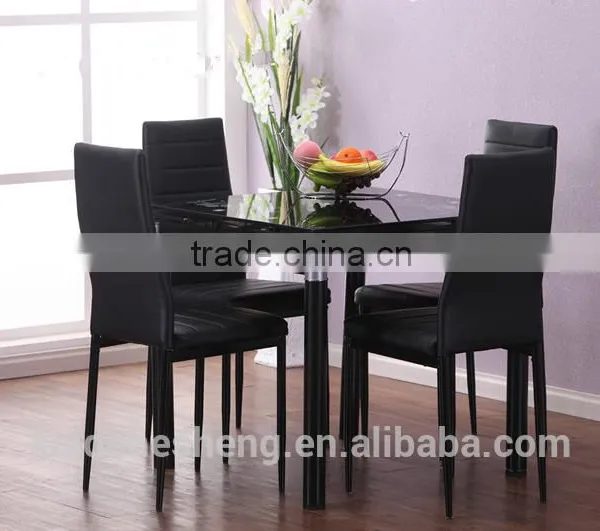 environmental friendly table top glass support table and chairs for party