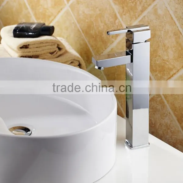 Brass High Body Square Basin Mixer/high Grand Faucet photo-5