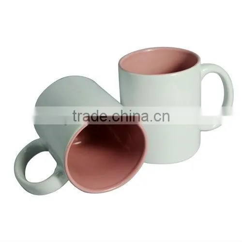 11OZ White Blank Ceramic Mug With Inner Color for Holiday Gift photo-3
