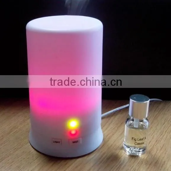 Whlte Pillar Shape Plastic Utrasonic Essential Oils Electric Candle Light Aroma Diffuser photo-2