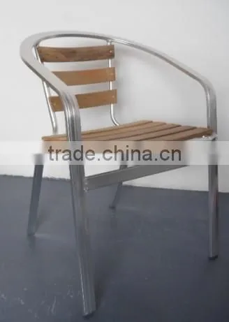 Stackable Aluminum Frame Wood Dining Chair (YC050) photo-4