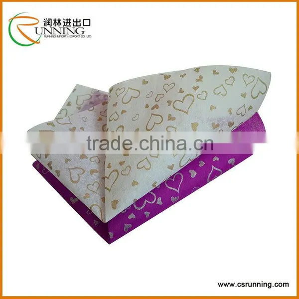 Thin Heart-shaped Glitter Printed Wrapping Non-woven Fabric photo-2