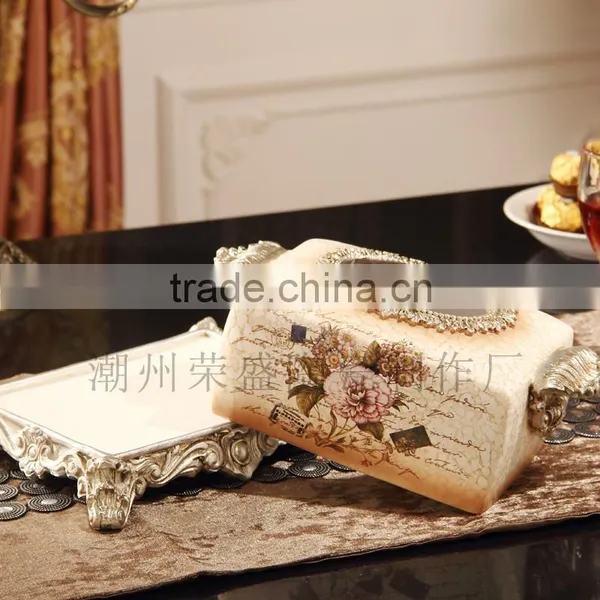 European Style Ceramic Napkin Holder photo-4