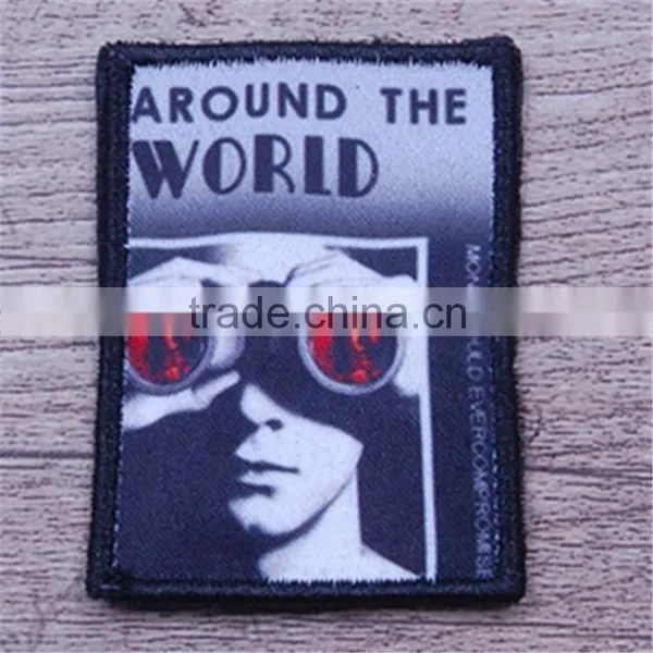 Custom Emboridered Border Silk Screen Sublimation Slim Cool Satin Patches photo-3