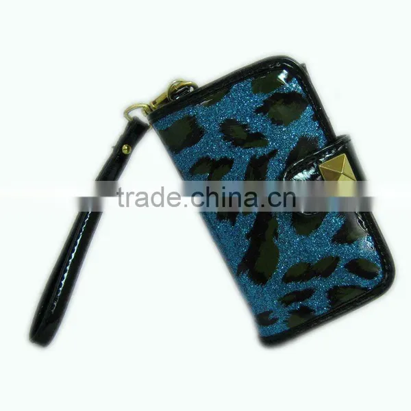 Long Style Black Wallet With Flashlight Powder