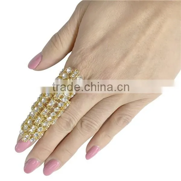 New Rings Finger Stack Knuckle Ring Crystal Set Rhinestone Jewelry Birthday Present photo-3