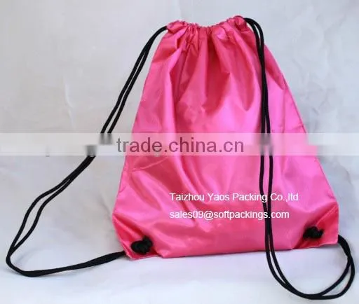 190T polyester string bag, reusable draw string bag