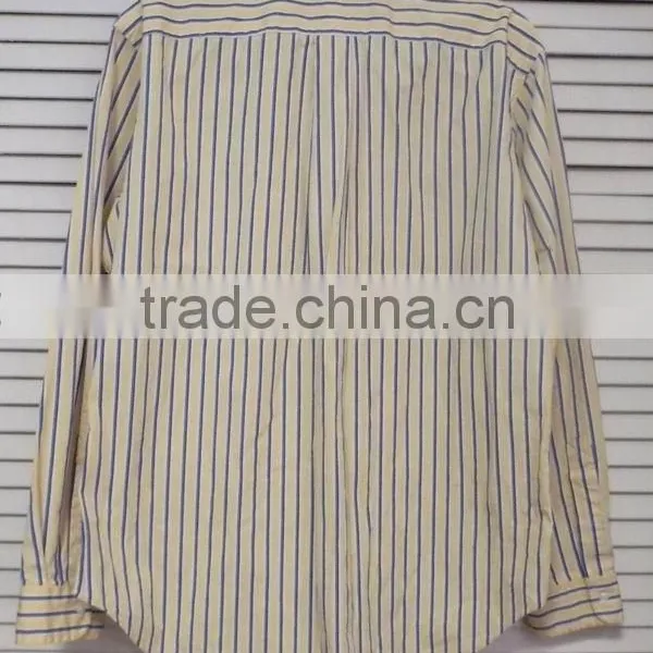 Long Sleeve Casual Cotton Striped Men's Dress Shirt photo-2