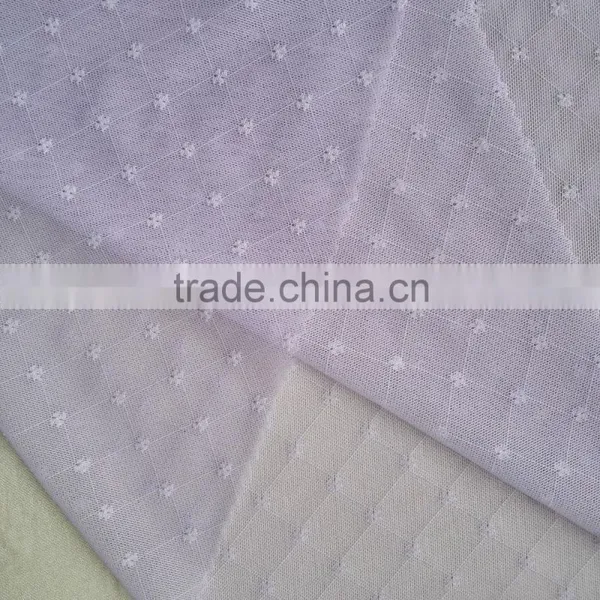 Warp Knit Lingerie Use Plaid Pattern Nylon Spandex Mesh Jacquard Fabric photo-2