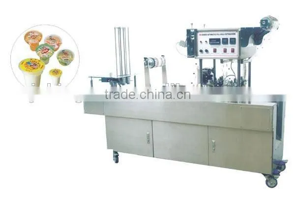 automatic plastic cup filling sealing machine