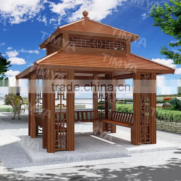Outdoor Aluminum Frame Doubl Lamp for Wrought Iron Gazebo photo-5