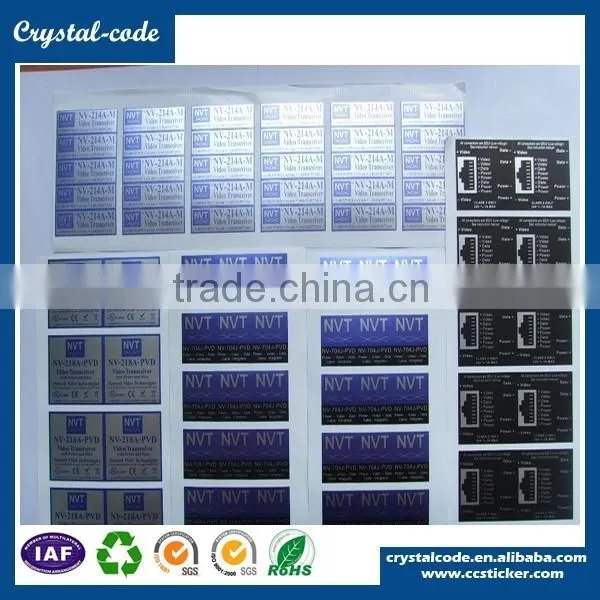 Gold Hot Stamp Metallic Anti-counterfeit Capsule Bottle PET Label photo-5