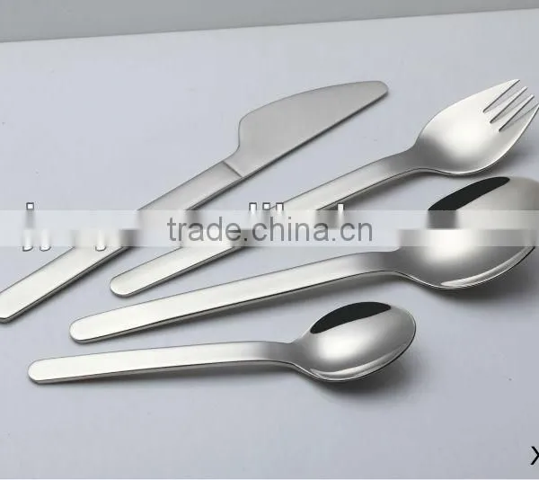 4PCS Hand Polish Stainless Steel Tableware
