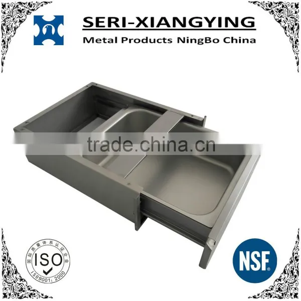 Stainless Steel Storage Drawer With Ball Bearing Drawer Slid for Work Tables or Cabinets or Sinks