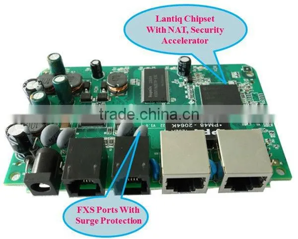 2FXS+1WAN+1LAN VoIP Analog Telephone Adapter photo-2