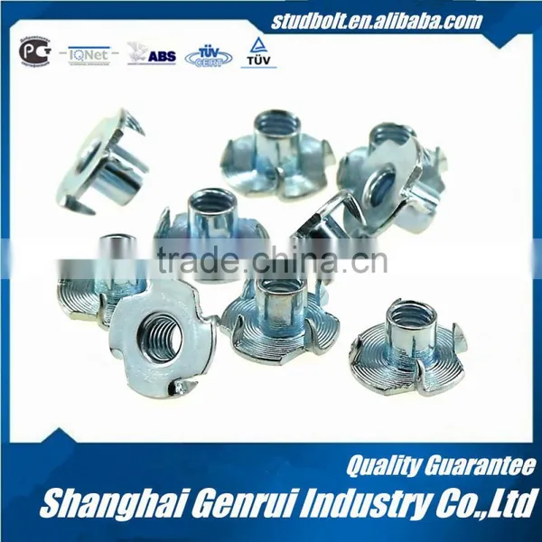 M6 Steel Cold Forged 4 Prongs Tee / T Furniture Locking Nuts photo-3