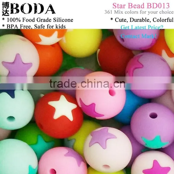 ASNZS EN71 BPA Free Flower Round Bead Silicone Beads photo-4