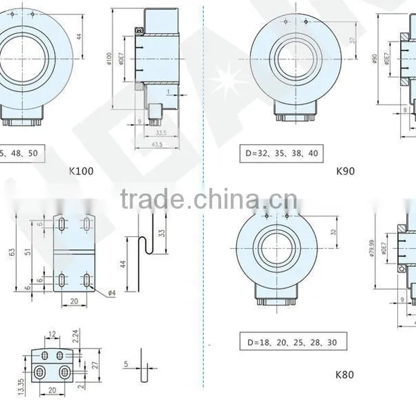 K100 Incremental Rotary Hollow Shaft Encoder photo-2
