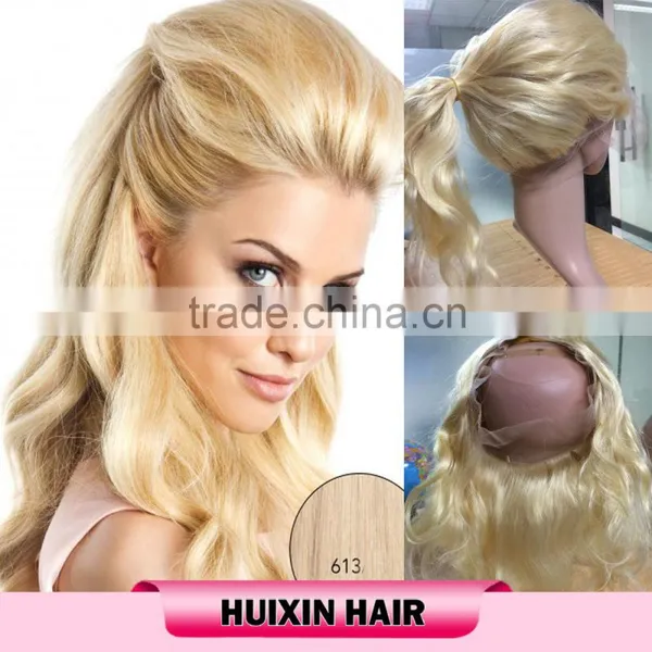 Malaysian Human Hair Lace Frontal With Lace Band 360 Lace Closure 613 Blonde photo-2