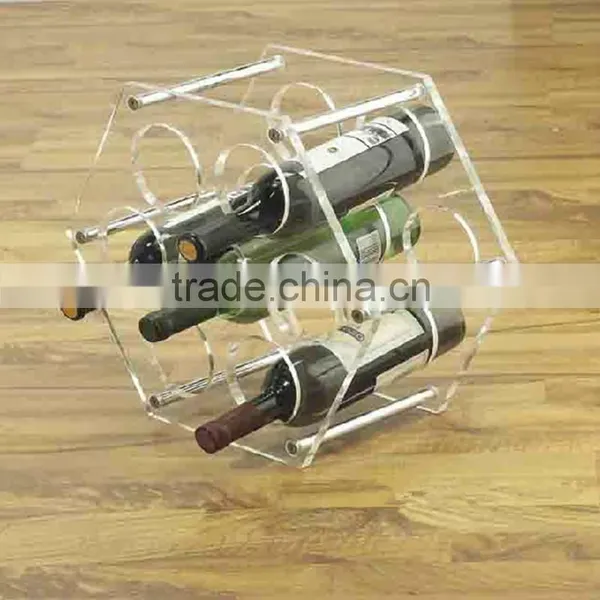 Custom Clear Acrylic Wine Bottle Display Rack photo-2