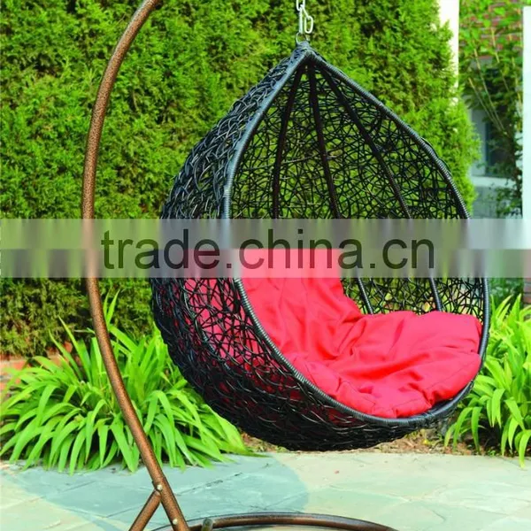 Hot Sale Home Garden Furniture Indoor Outdoor PE Rattan Swing for Adult