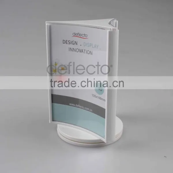3 Sides Rotating Acrylic Sign Holder-A6 / Beverage List- A6 White