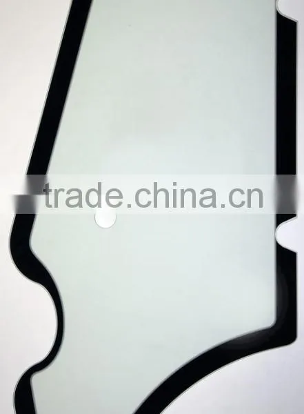 JCB3CX Backhoe Tempered Printed Left Door Glass Windshield P.N.827/80143 1640*940MM 1Hole