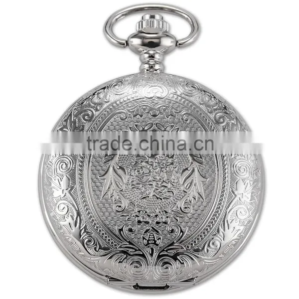 Cool Eden Pattern Necklace Pendant Chain Fob Quartz Pocket Watch photo-2